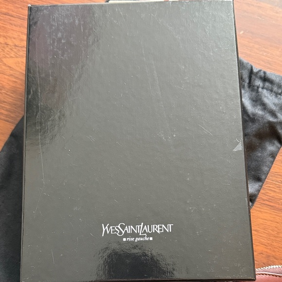 Yves Saint Laurent Brown Leather Clutch with Chain - real - Picture 7 of 12